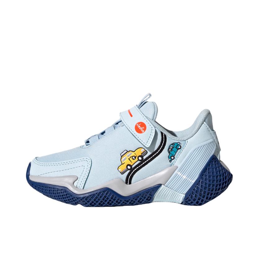推荐商品：adidas 4uture Runner 拼接 轻便休闲 舒适透气 耐磨防滑 跑鞋 CLEOFUS联名/大童/浅天蓝/皇家蓝/橙色