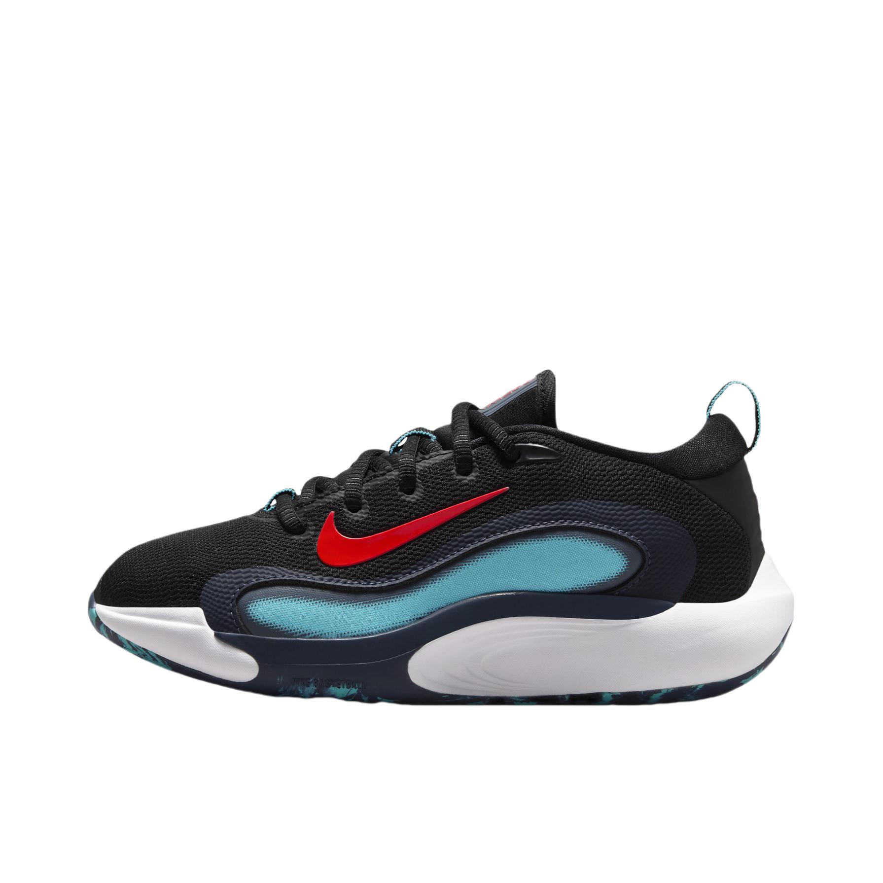 推荐商品：Nike IsoFly 舒适轻便 网面透气 缓震回弹 防滑耐磨 时尚百搭 篮球鞋 GS/黑色/亮深红/仙人掌绿/闪电蓝