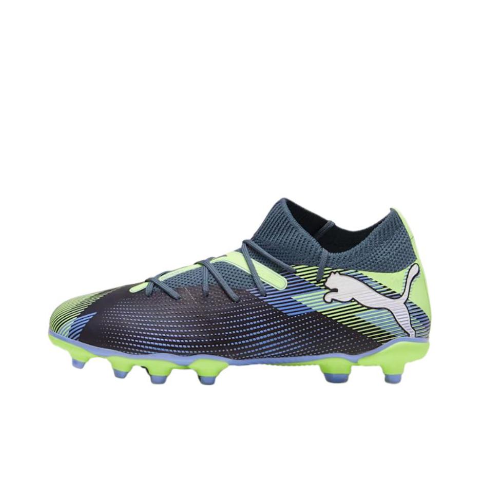 推荐商品：Puma/彪马 Future 7 Match MG 胶质短钉 包裹性支撑 人造草坪 耐磨 足球鞋 钉鞋 大童/灰色/绿色 