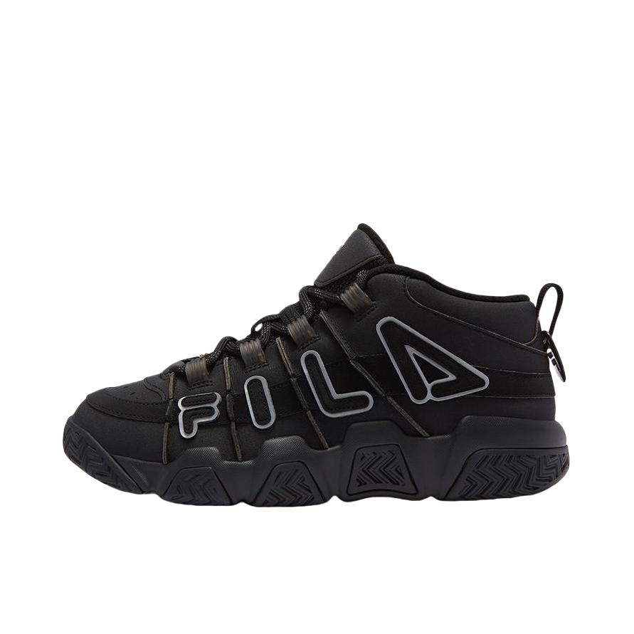 推荐商品：FILA/斐乐 BARRICADE 低帮 复古 系带 篮球鞋 黑色/银器灰