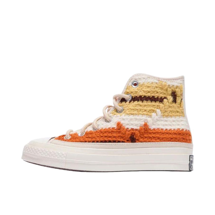 推荐商品：Converse/匡威 Chuck 70 帆布鞋 防滑耐磨轻便透气舒适百搭拼接感方头贴合 女款/白色/黄色/橙色 