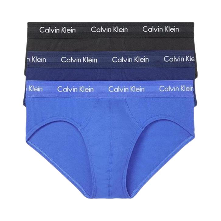 Calvin Klein/卡文克莱 简白夏日系列循环LOGO提花腰边贴身弹力棉纯棉透气平角低腰弹性棉质三角内裤 NB2613