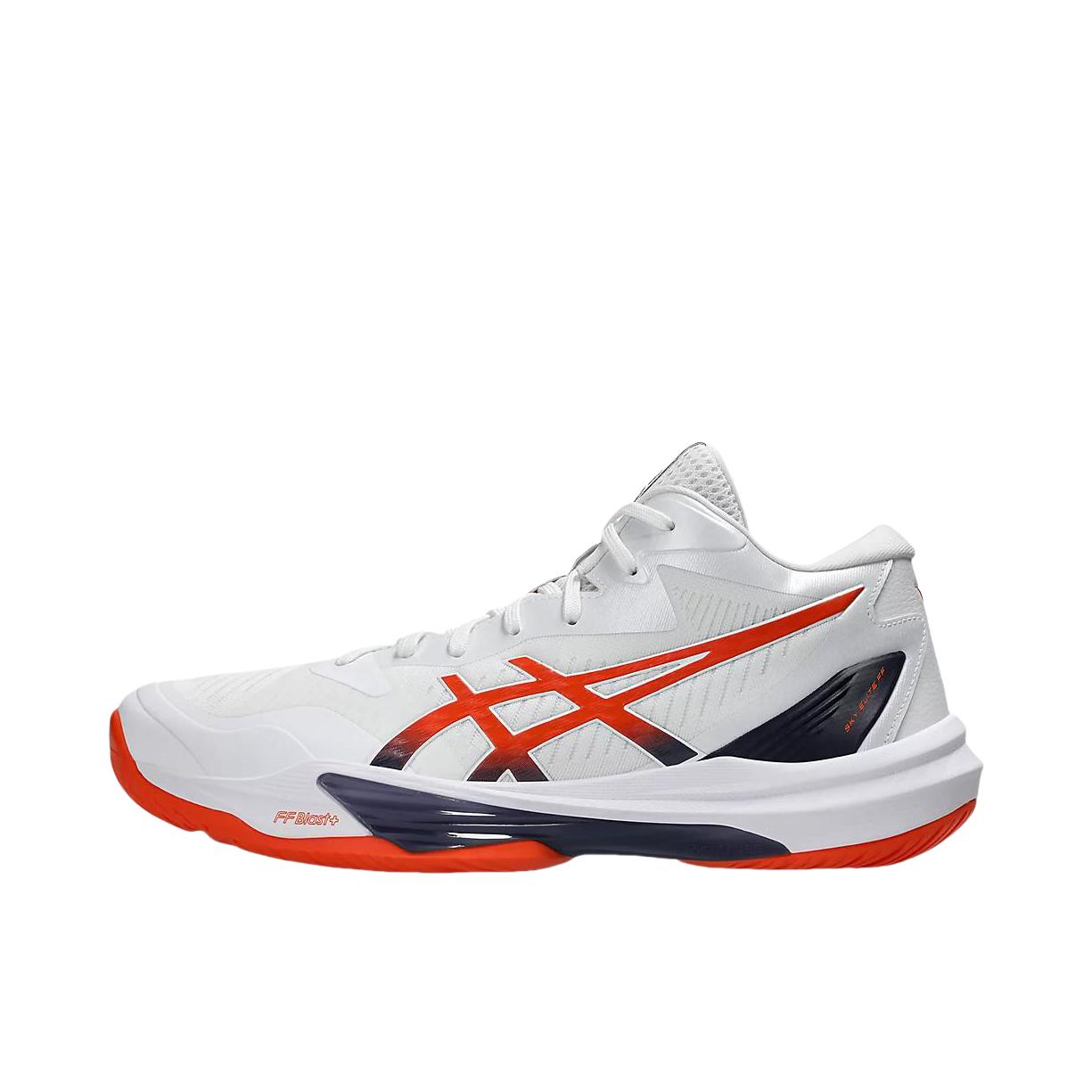 推荐商品：Asics/亚瑟士 Sky Elite FF MT 3 防滑耐磨 缓震透气 系带 排球鞋 白色/橙色