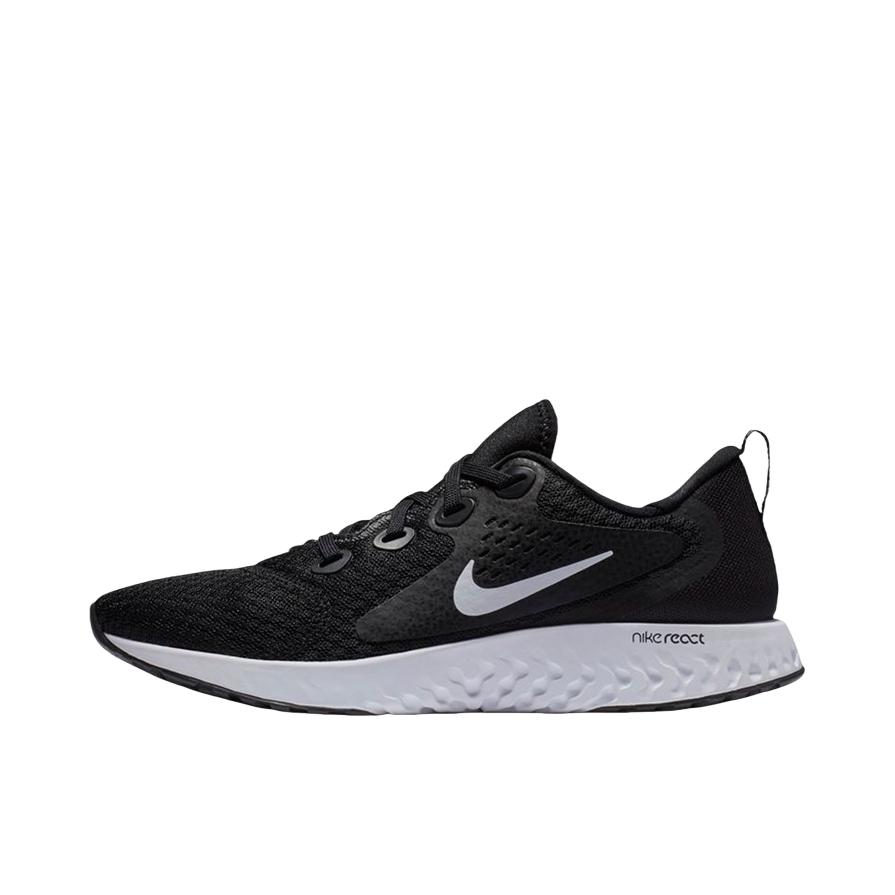 推荐商品：Nike Legend React 跑鞋 缓震回弹防滑耐磨网面透气轻便织物合成革复古百搭减震训练马拉松 女款/黑色