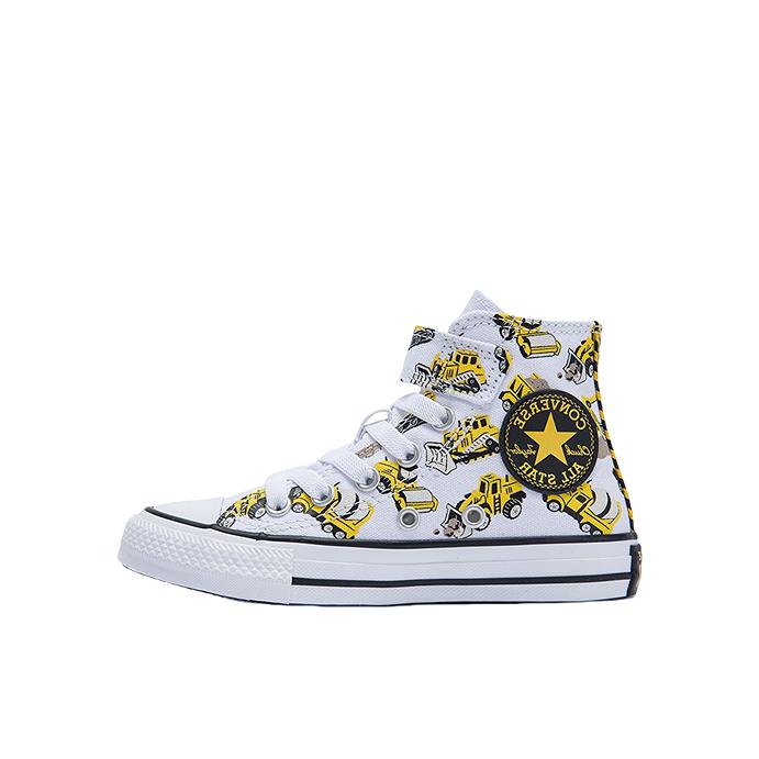 推荐商品：Converse/匡威 高帮 休闲 魔术贴 帆布鞋儿童 小童/白色