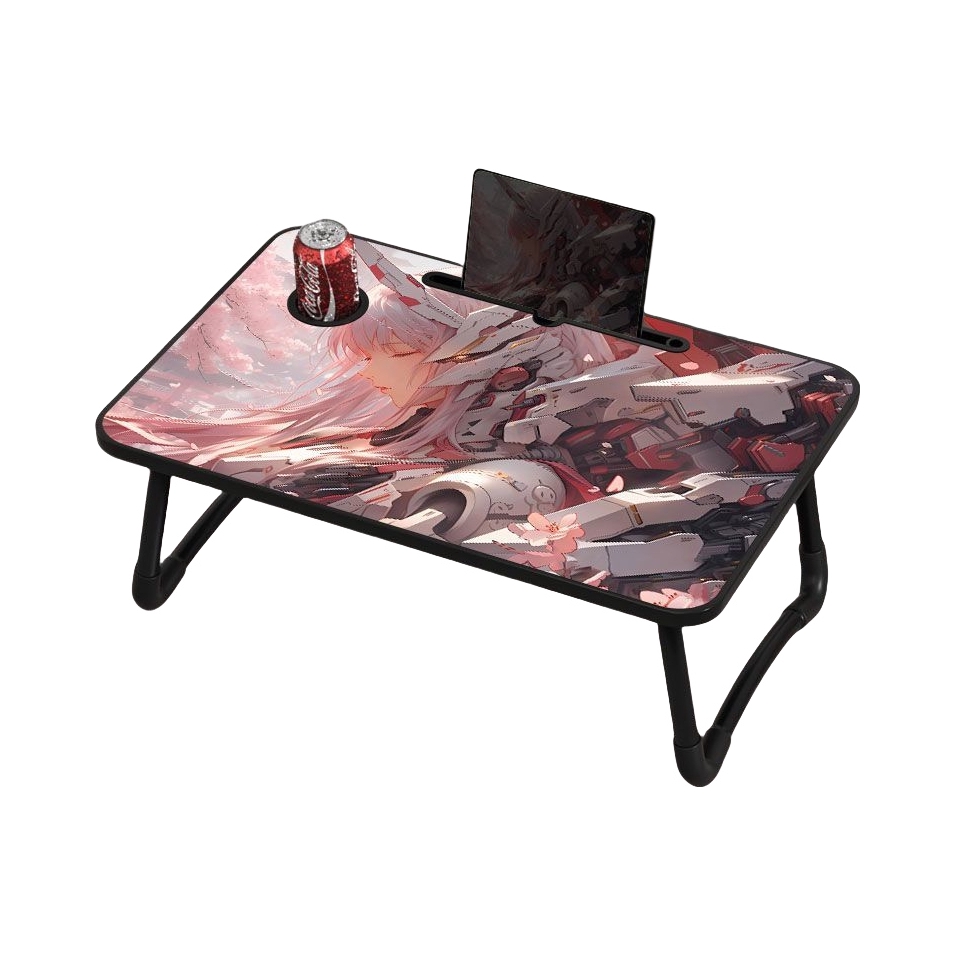 推荐商品：逍望 炫酷高达系列 卡槽杯托款 可折叠 床上多功能电脑桌