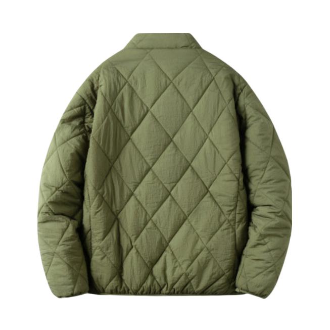 推荐商品：富铤  加厚夹棉羊毛桑蚕丝菱格棉服 3F982714450225 森林绿