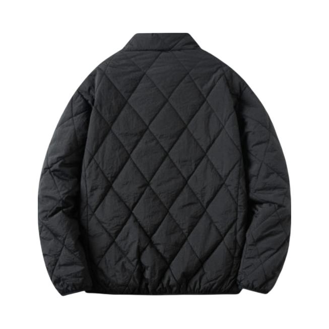 推荐商品：富铤  加厚夹棉羊毛桑蚕丝菱格棉服 3F982714450225 黑