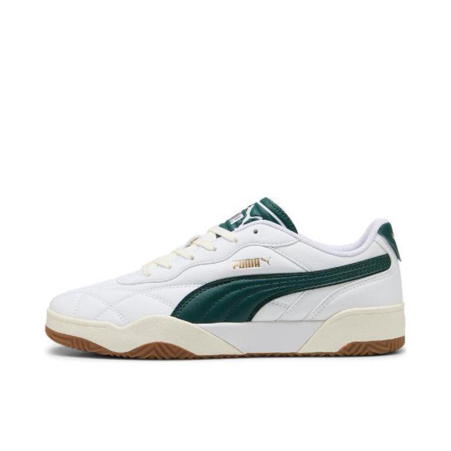 推荐商品：Puma/彪马 Tifosi 板鞋 舒适系带轻便透气防滑耐磨复古百搭时尚潮流薄底流光风 白色/绿色 