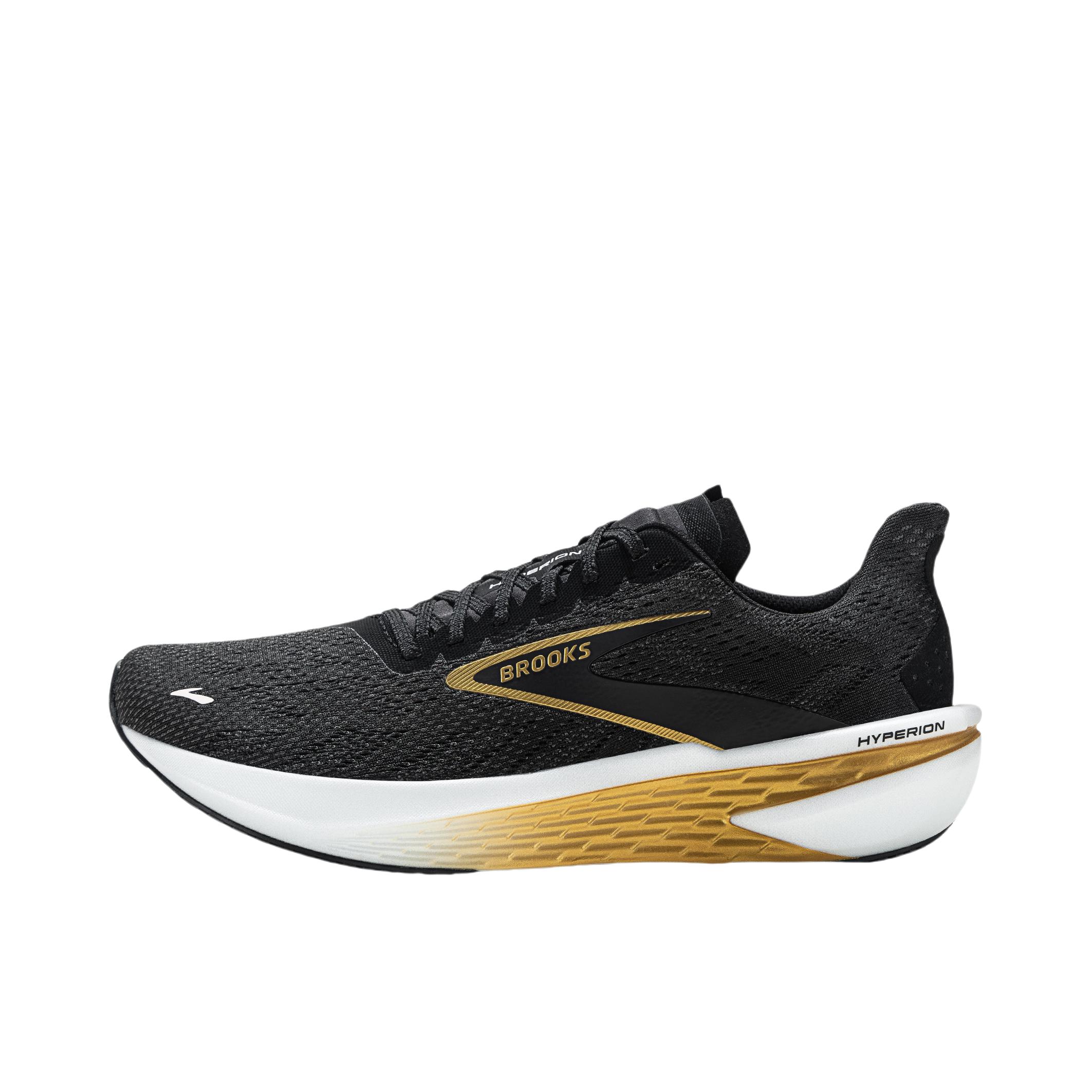 推荐商品：Brooks/布鲁克斯 Hyperion 2 旋风 竞速 缓震 透气 马拉松 跑鞋 黑色/金色
