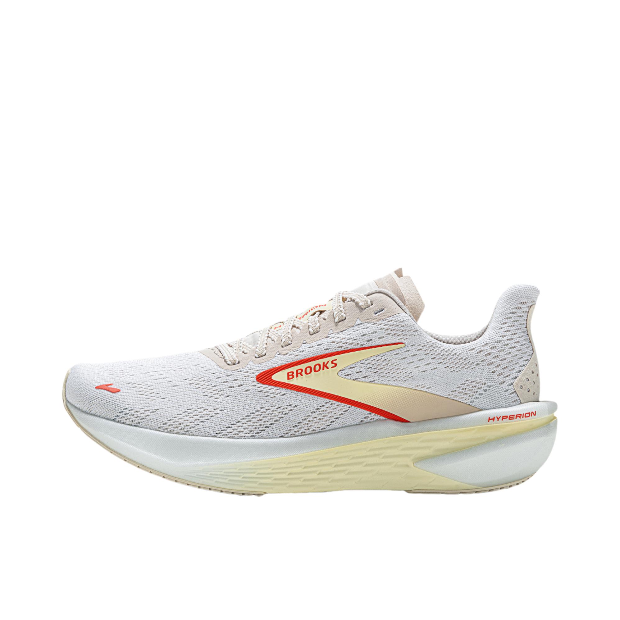 推荐商品：Brooks/布鲁克斯 Hyperion 2 旋风 竞速 缓震 透气 马拉松 跑鞋 白色/桃色/红桃色