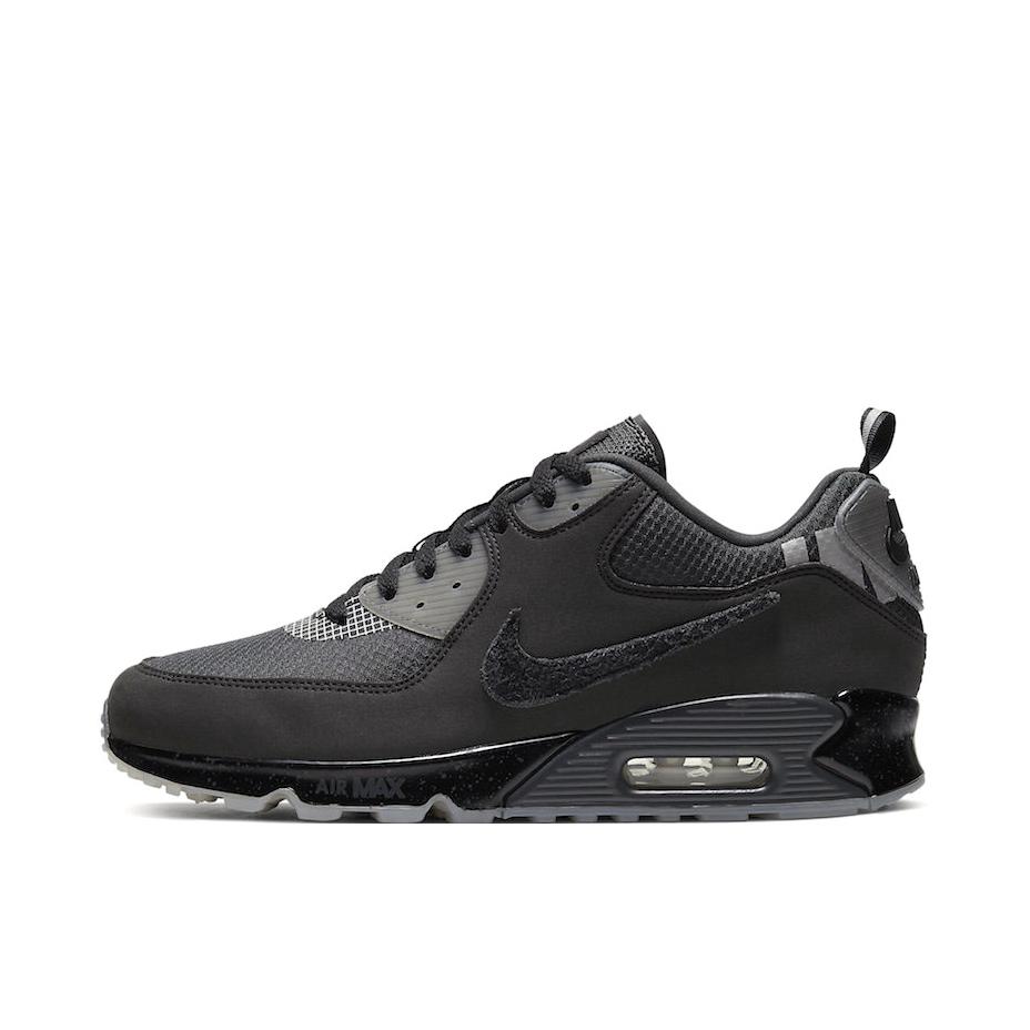 推荐商品：Nike Air Max 90 跑鞋 气垫合成革缓震透气复古增高圆头贴合拼接 Black Undefeated联名/黑色
