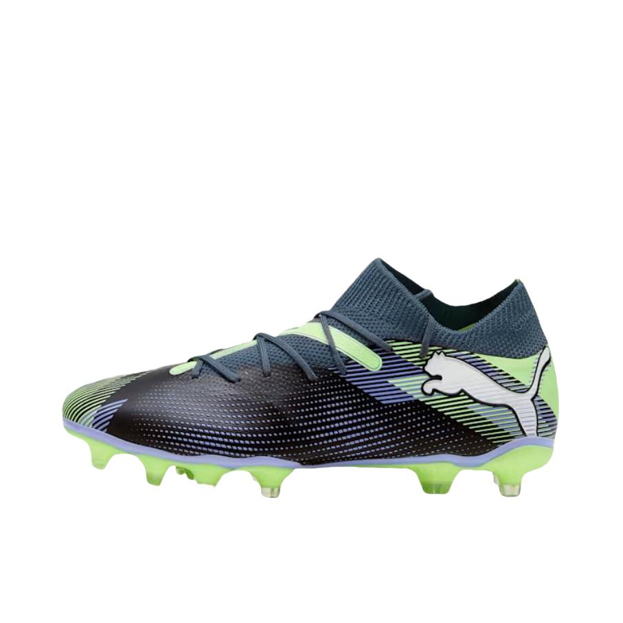 推荐商品：Puma/彪马 Future 7 Match MG 胶质短钉 包裹性支撑 人造草坪 耐磨 足球鞋 钉鞋 女款/灰色/绿色 