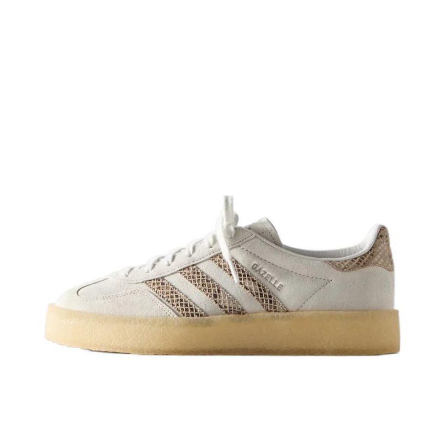 推荐商品：adidas Originals Gazelle T头鞋 德训鞋 板鞋 轻便复古薄底舒适百搭减震耐磨贴合圆头 Kith Ronnie Fieg x clarks联名/低帮/米色