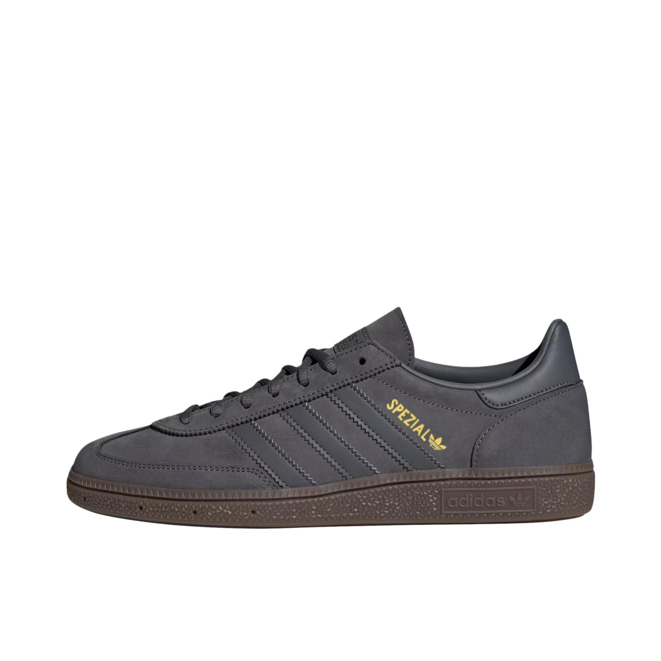 推荐商品：adidas Originals Handball Spezial 薄底鞋 T头鞋 德训鞋 板鞋 简约百搭复古轻便防滑耐磨贴合圆头耐穿 深灰色 