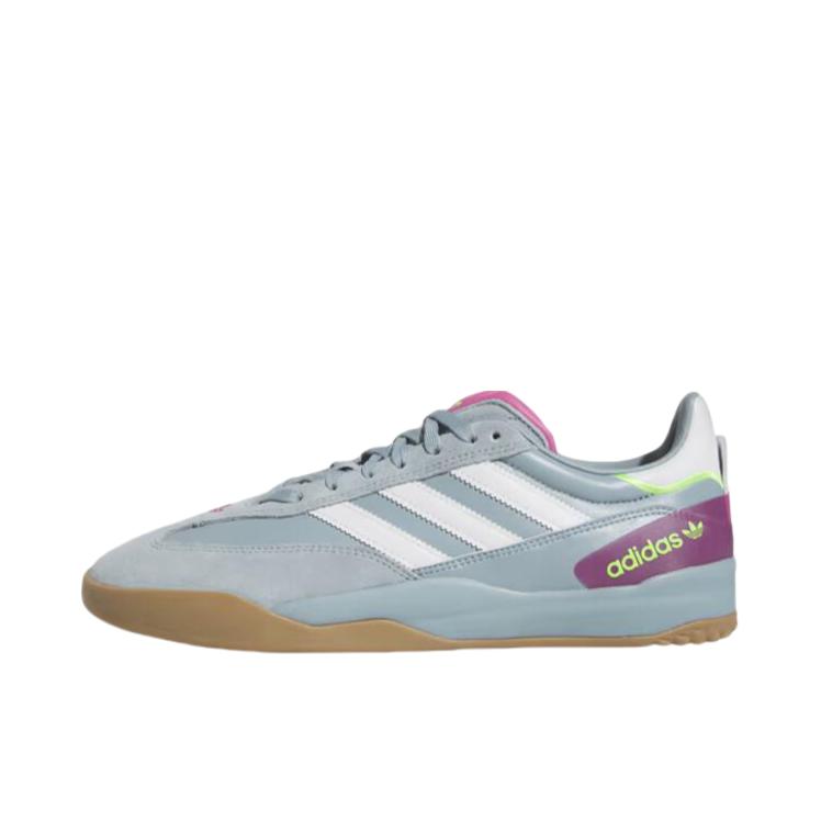 推荐商品：adidas Originals Copa Nationale 包裹性 舒适轻便 防滑耐磨 低帮 圆头 平跟 运动休闲鞋 白色/青色/紫色