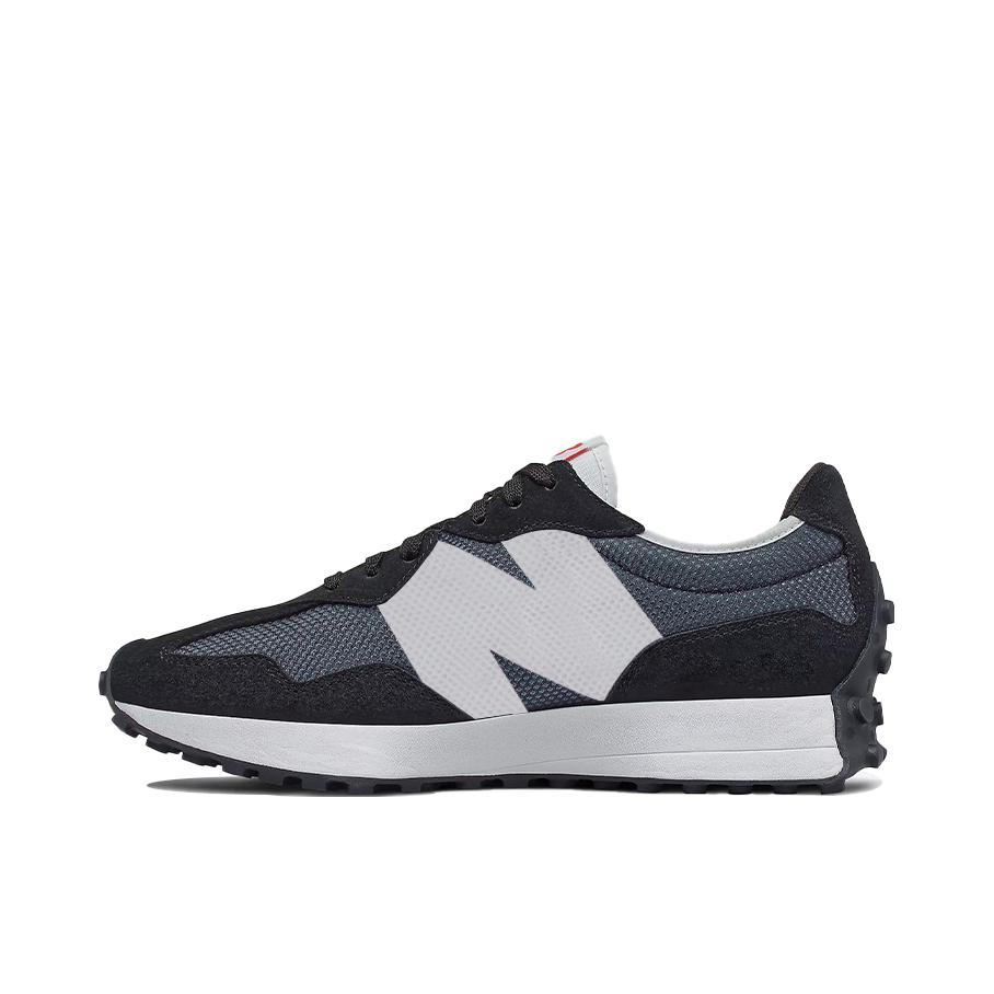 推荐商品：【IU同款】 New Balance 327 跑鞋 舒适复古防滑耐磨休闲透气减震拼接运动防水织物慢跑圆头 黑色/海蓝/白色