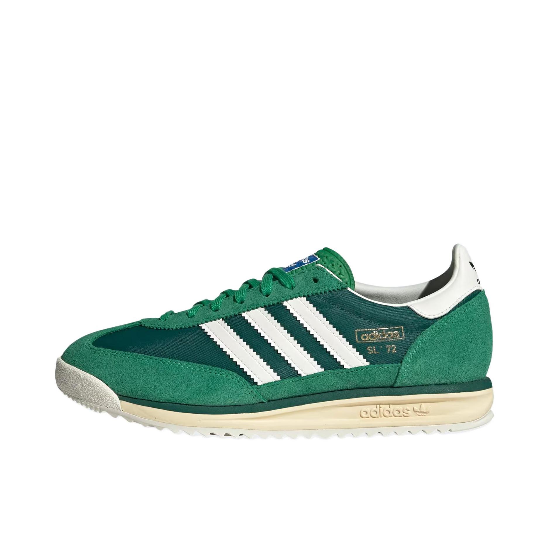 推荐商品：【马思纯同款】 adidas Originals SL 72 T头鞋 德训鞋 运动休闲鞋 轻便防滑耐磨透气舒适简约复古 绿色/正白色