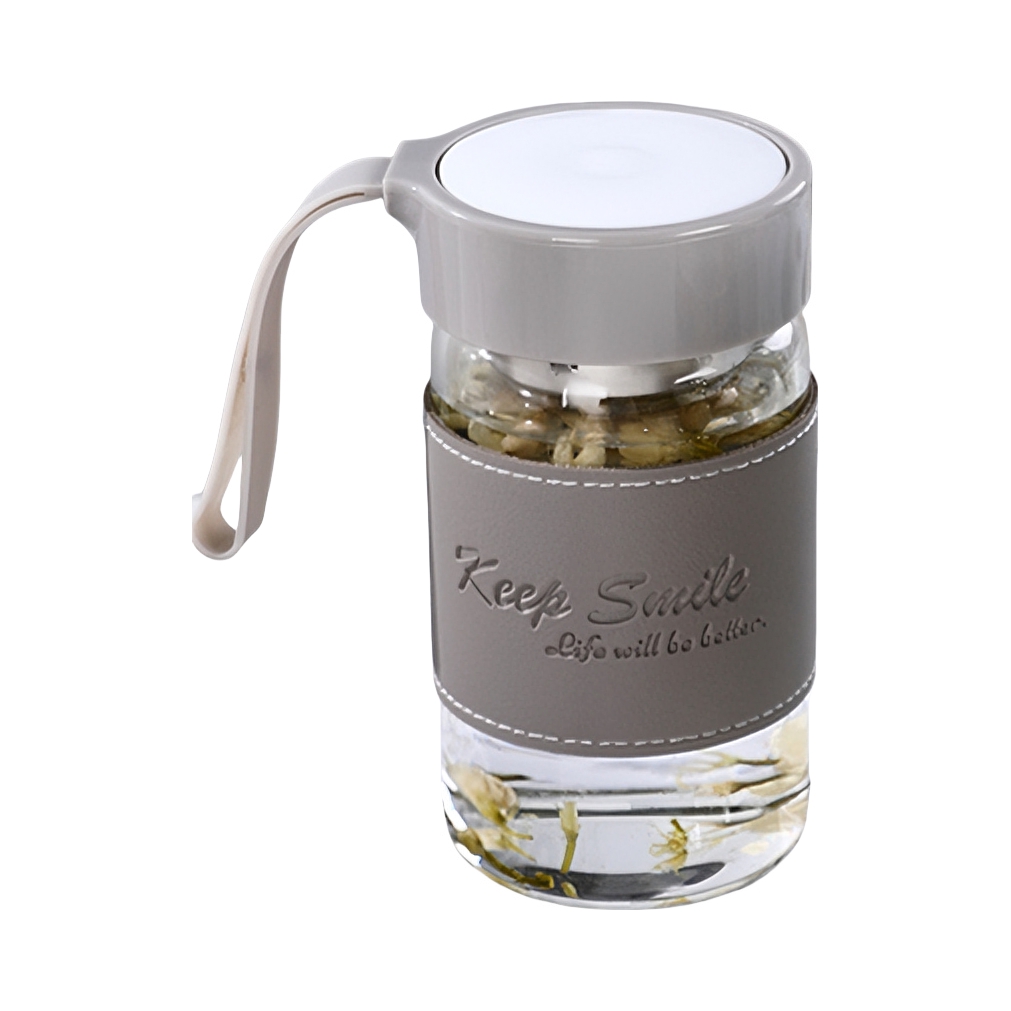 推荐商品：莱宜蓓 LYB-XQSHB-DD 380ml 高硼硅玻璃 心情随手杯泡茶杯