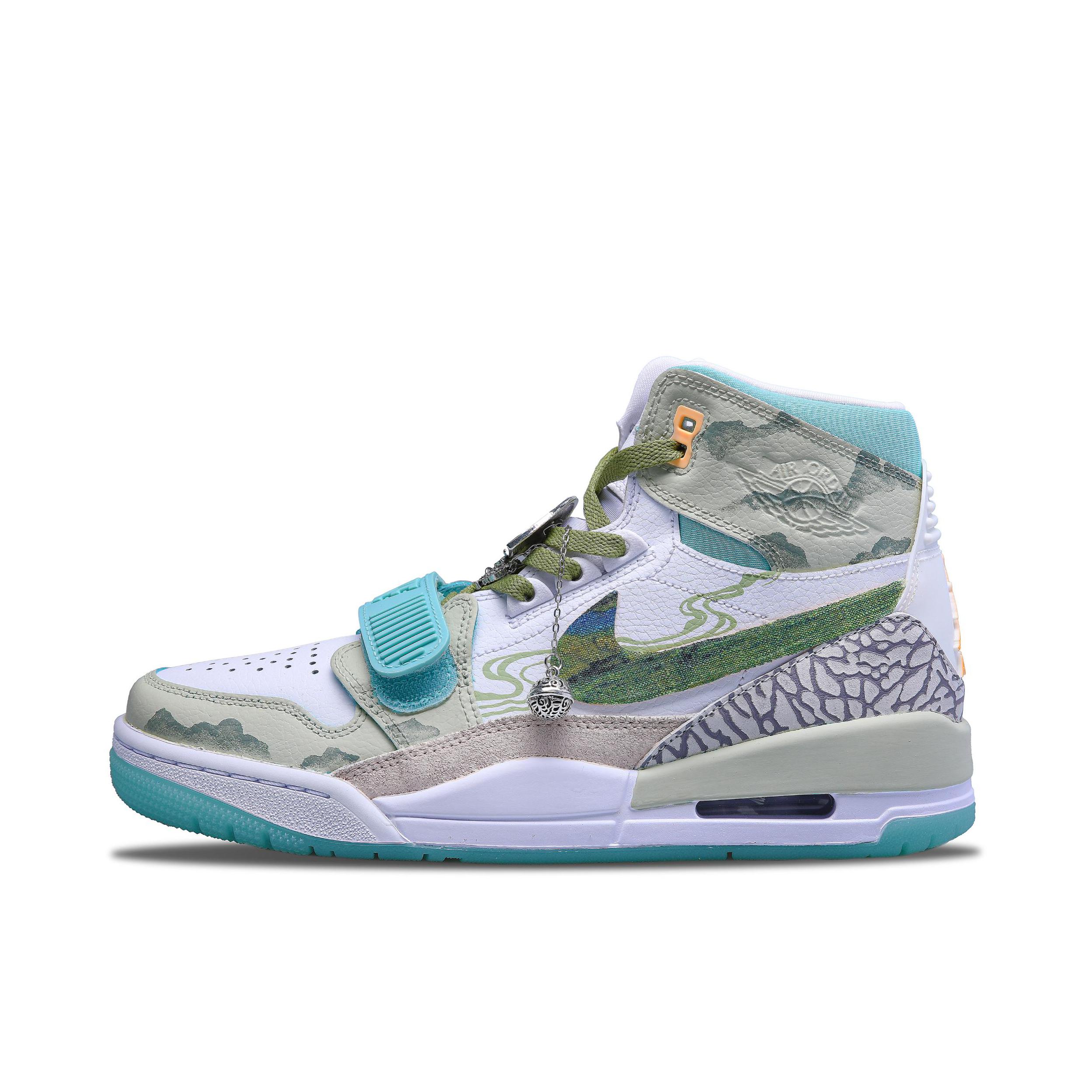 推荐商品：【定制球鞋】Air Jordan Legacy 312 运动休闲鞋 减震透气轻便耐磨增高防水支撑防滑复古美式经典做旧 清明上河图