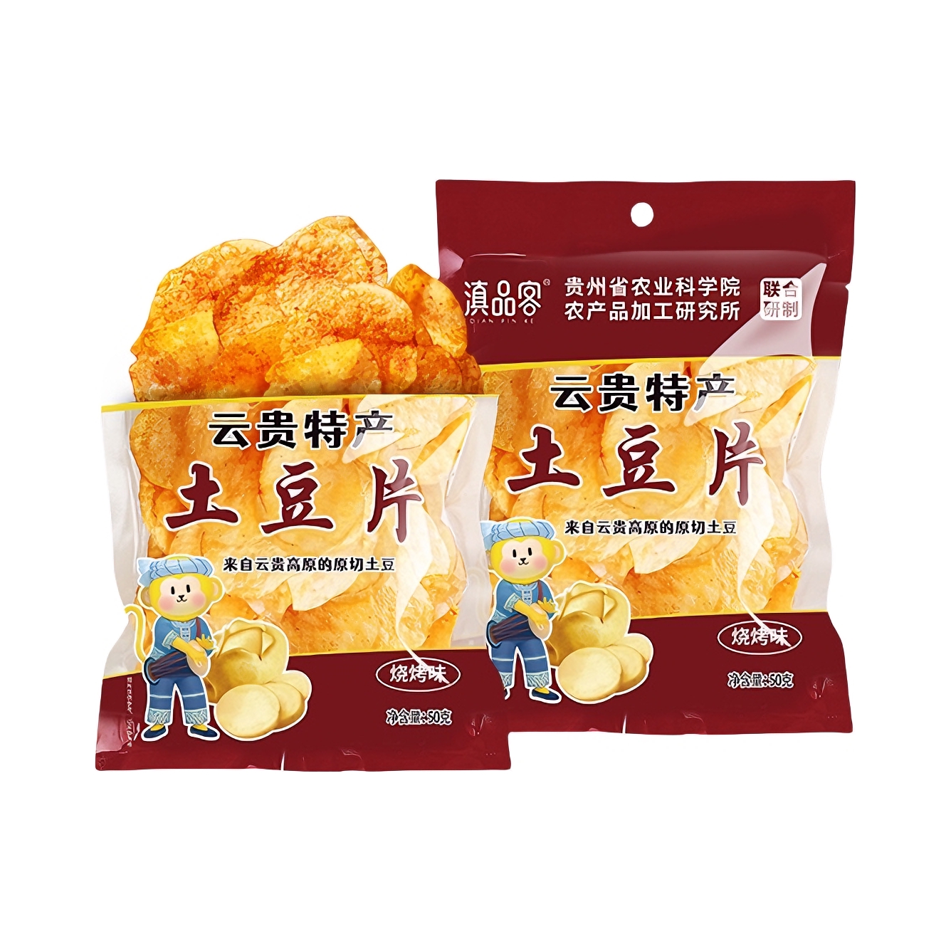 推荐商品：滇品客 土豆片 50g 袋装 烧烤味