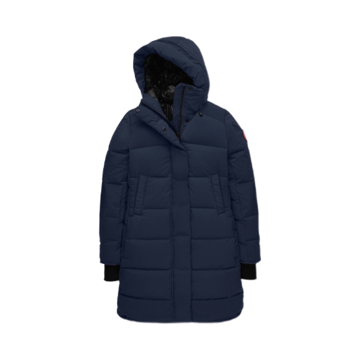 Canada Goose/加拿大鹅 黑标连帽绗缝长袖中长款羽绒夹克 5077L