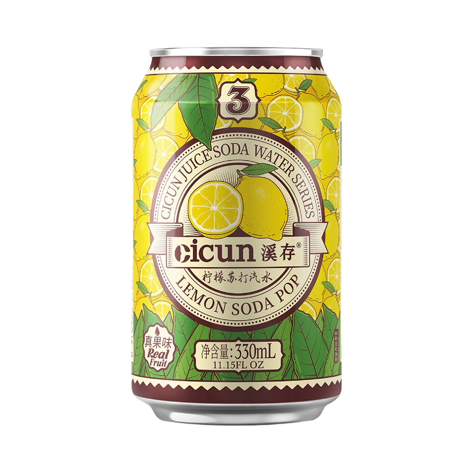 推荐商品：CICUN/溪存 柠檬苏打汽水 330ml 罐装