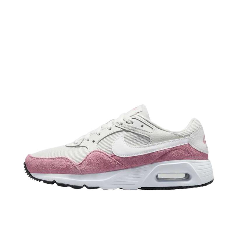推荐商品：Nike Air Max SC 防滑耐磨 舒适缓震 网布透气 织物 气垫 减震 复古 合成革 耐穿 运动休闲鞋 白色/玫粉色