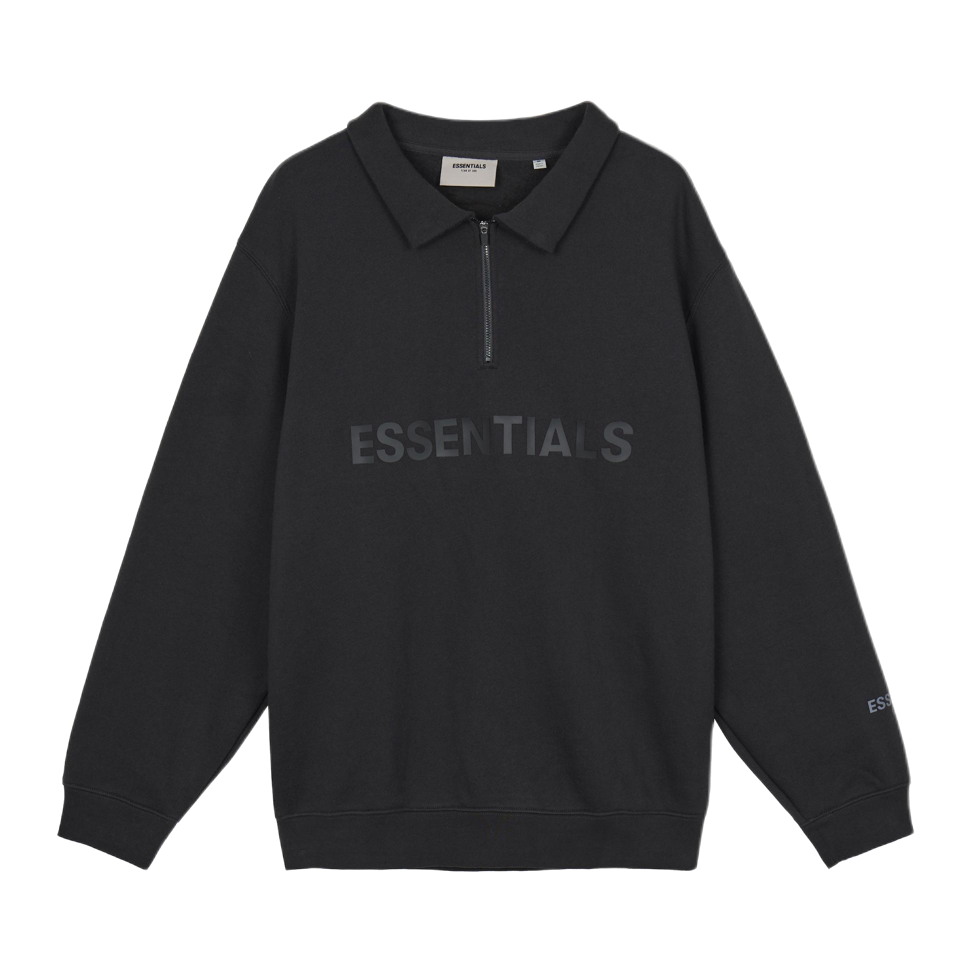 Fear of God 2024AW 美式字母印花加绒半拉链套头翻领长袖卫衣