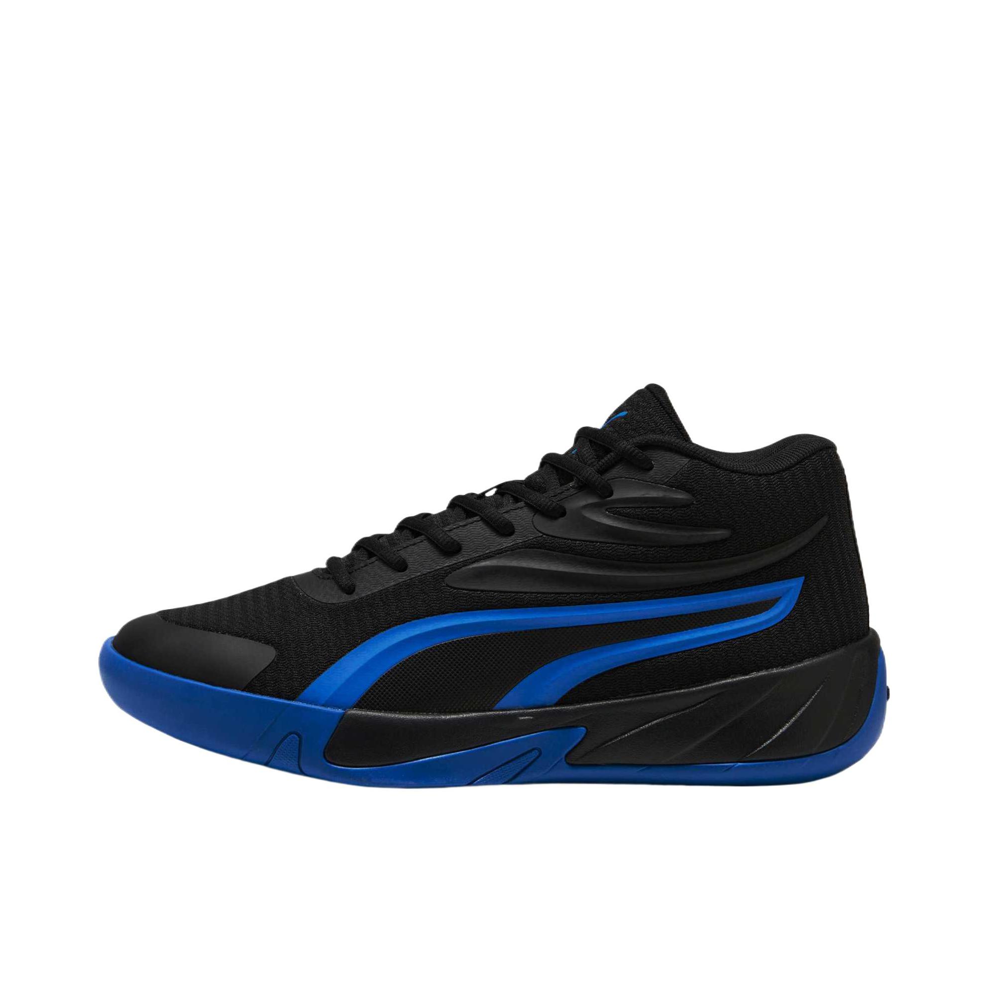 推荐商品：Puma/彪马 COURT PRO 轻便透气 防滑耐磨 缓震回弹 舒适百搭 实战 比赛 篮球鞋 黑色/深蓝色
