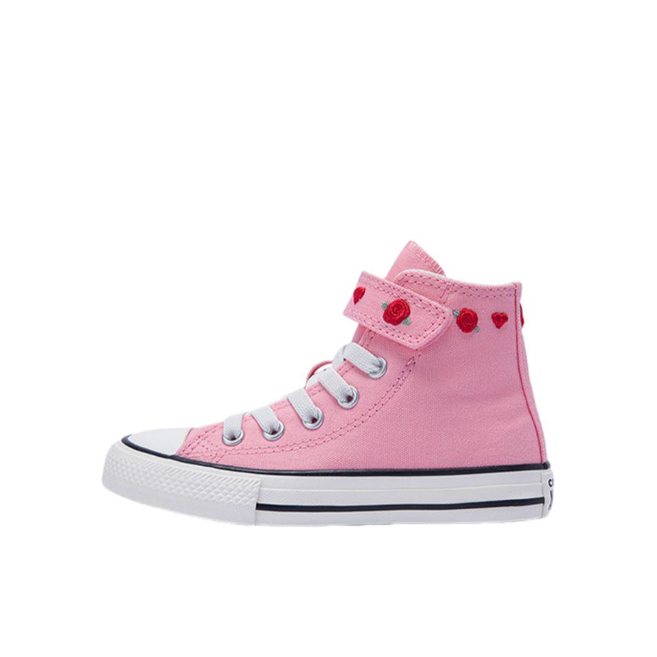 推荐商品：Converse/匡威 Chuck Taylor All Star 魔术贴 休闲时尚 防滑耐磨 易穿脱 帆布鞋儿童 小童/粉色/红色