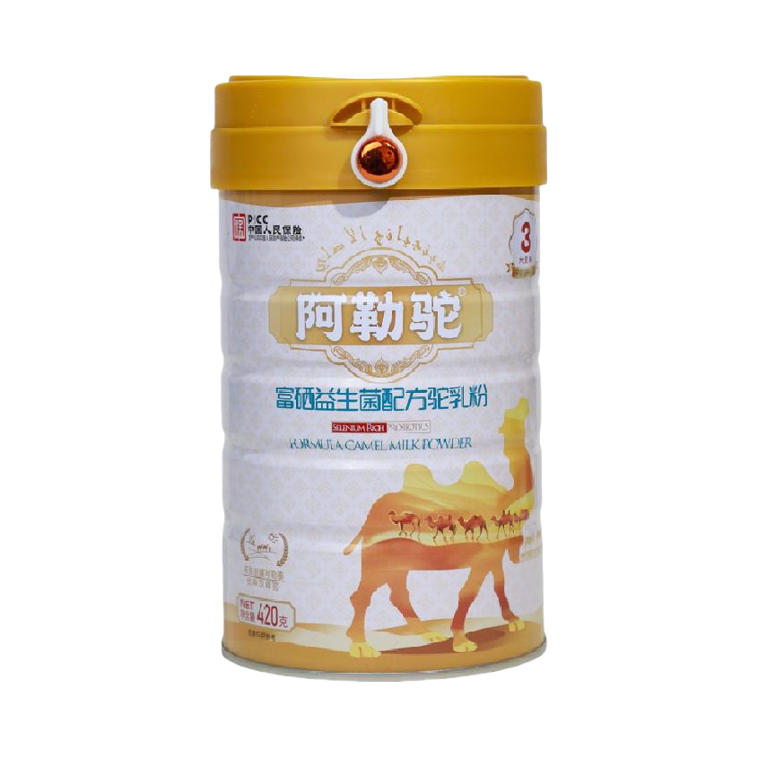 推荐商品：阿勒驼 中老年 富硒益生菌配方驼乳粉 420g 罐装