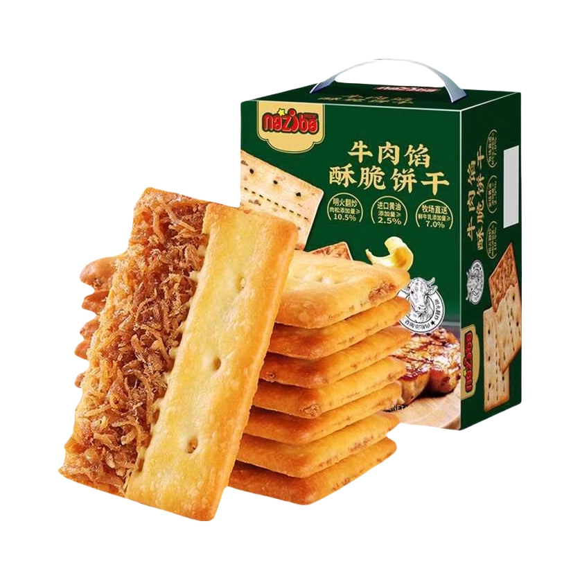 推荐商品：naziba/纳滋宝 牛肉馅酥脆饼干 盒装 418g