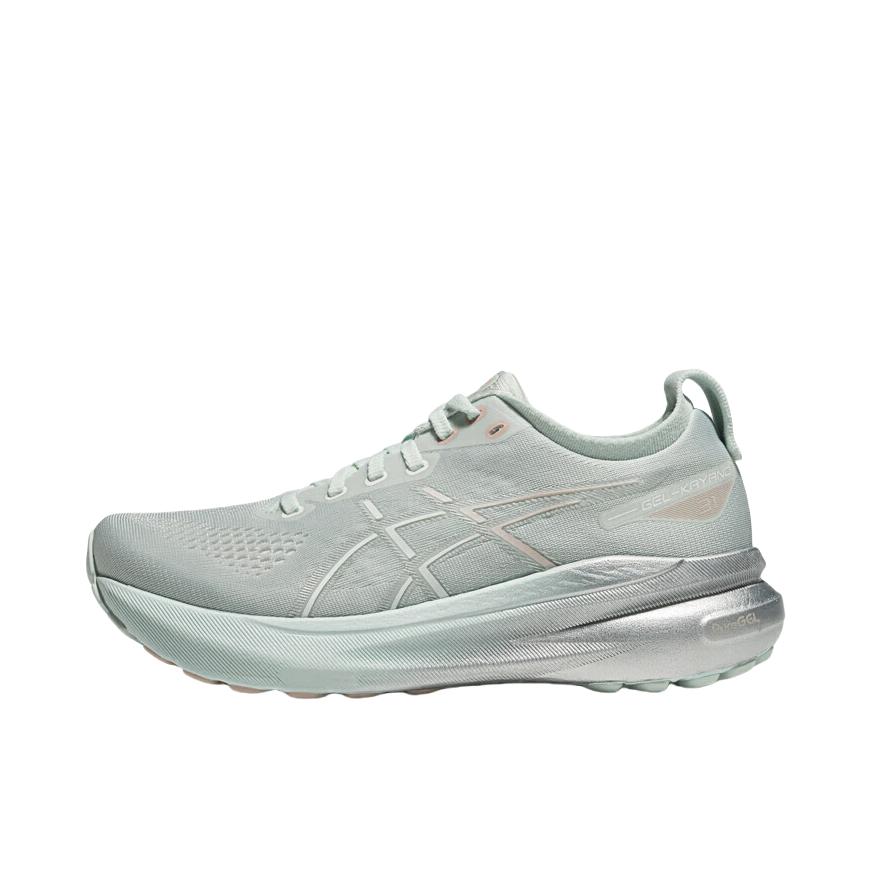 推荐商品：Asics/亚瑟士 Gel-Kayano 31 跑鞋 稳定足弓支撑轻便缓震长跑轻量回弹 灰色/绿色