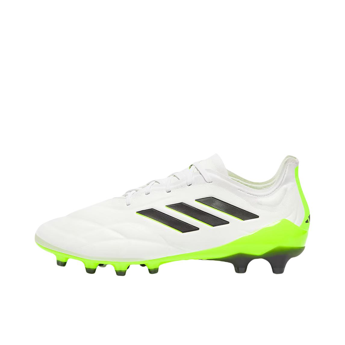 推荐商品：adidas Copa Pure.1 HG/AG 高端 胶质混钉 人造草地 减震防滑耐磨 足球鞋 白色/绿色/黑色