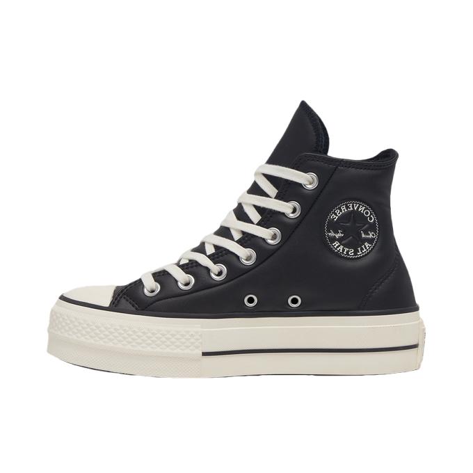 推荐商品：Converse/匡威 Chuck Taylor All Star Lift 帆布鞋 简约复古经典防滑耐磨舒适厚底圆头甜酷贴合松糕底流光风 高帮/女款/黑色