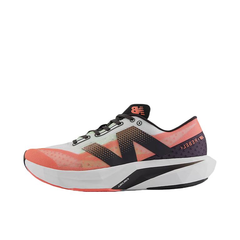 推荐商品：New Balance FuelCell Rebel V4 跑鞋 回弹速度训练减震防滑耐磨网布轻量透气韧弹 浅红色 