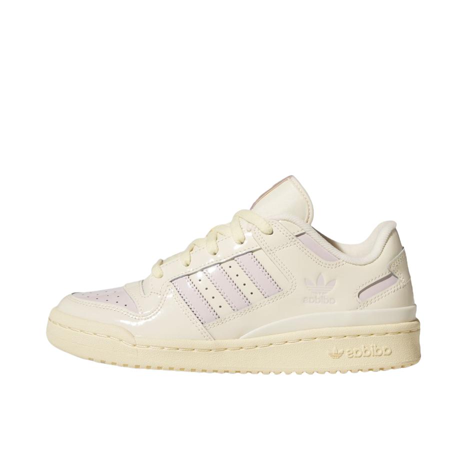推荐商品：adidas Originals Forum 板鞋 轻便复古防滑时尚魔术贴篮球风薄底包裹性 暖香草色/淡芝麻紫粉/简单黄