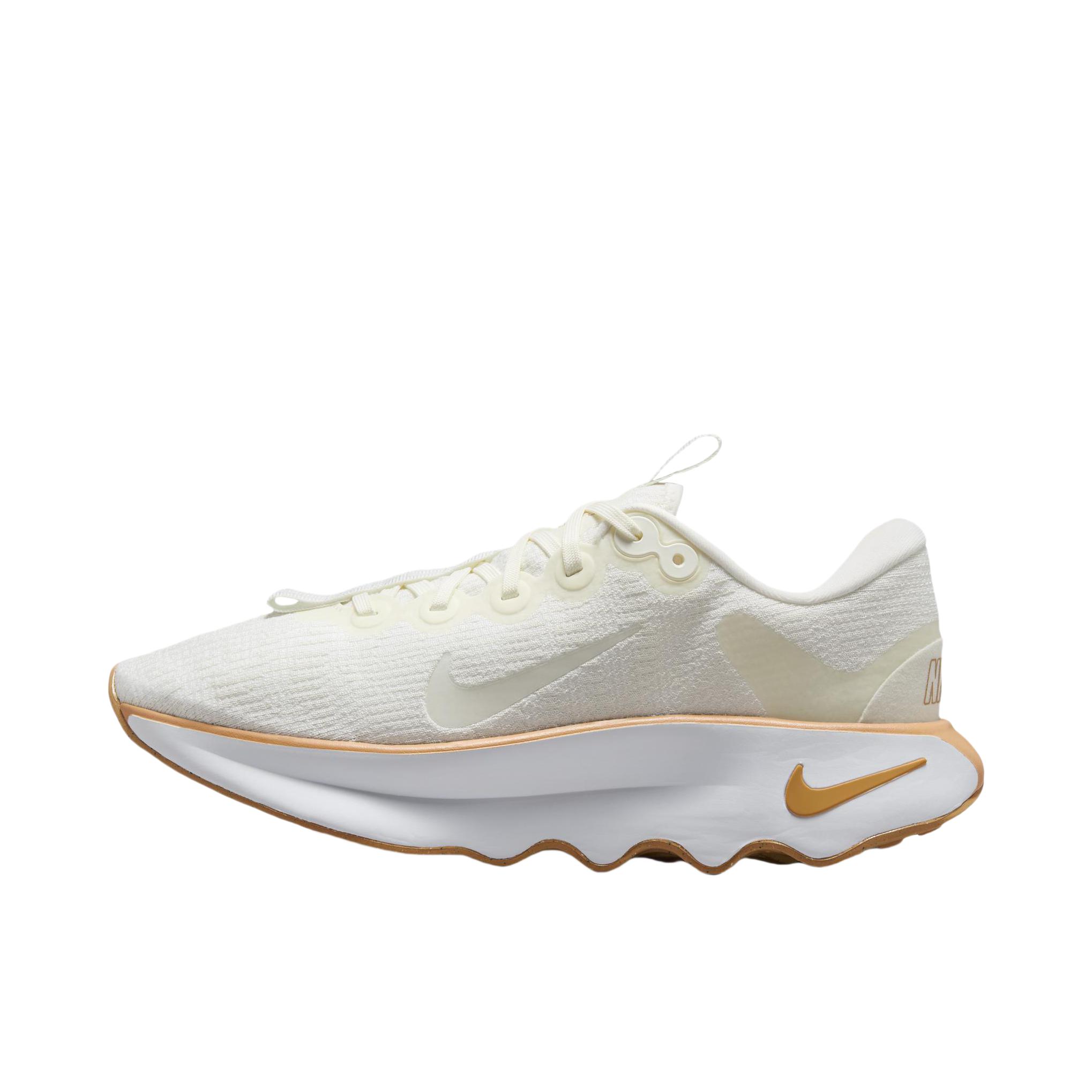 推荐商品：Nike Motiva 跑鞋 舒适减震防滑耐磨轻便防水百搭时尚稳定抓地支撑圆头耐用 白色/米色/橙色