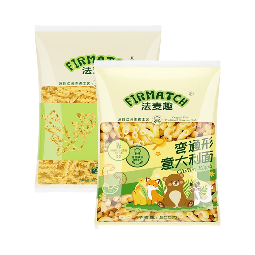 推荐商品：FIRMATCH/法麦趣 弯通形意大利面 袋装