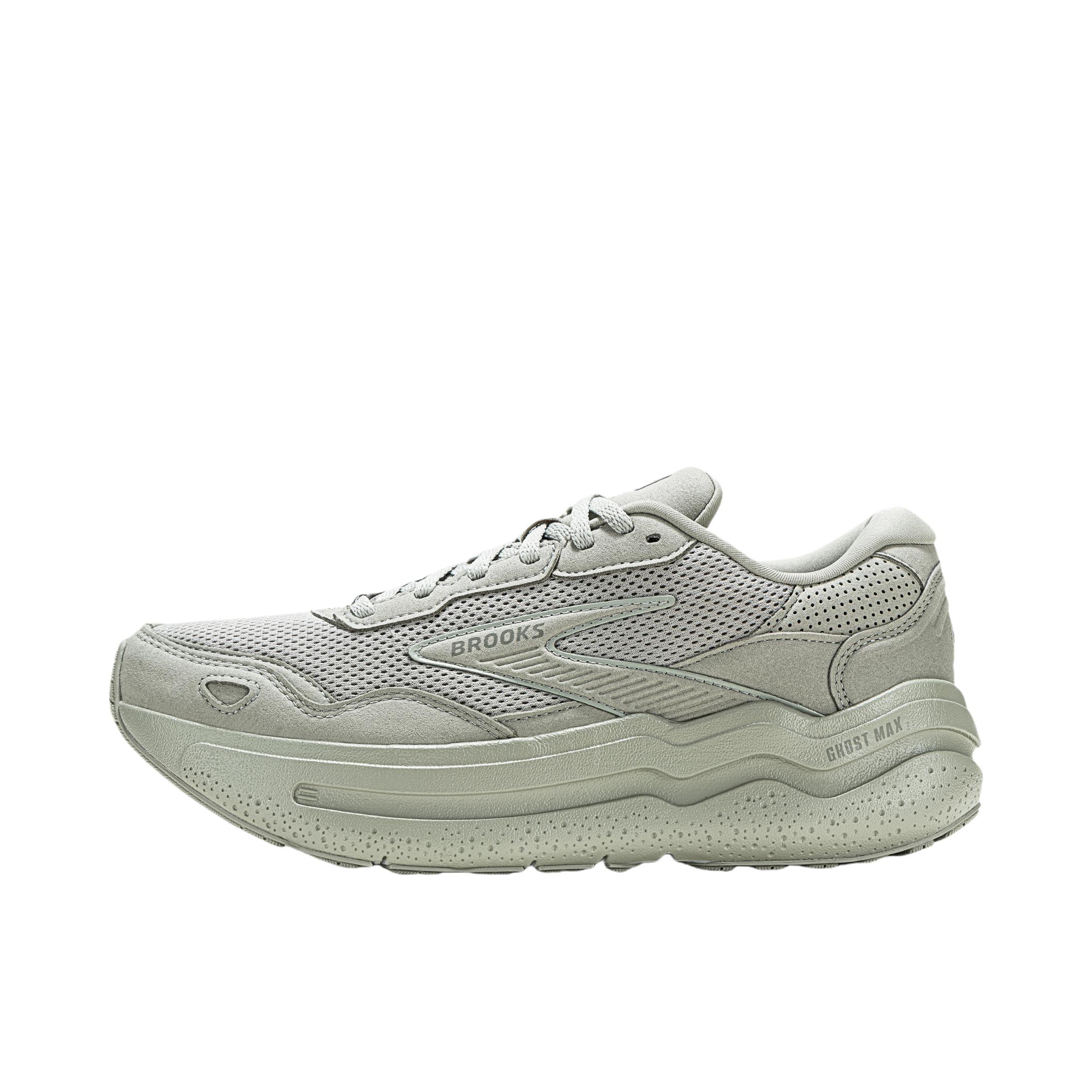 推荐商品：Brooks/布鲁克斯 幽灵Ghost Max SE 舒适缓震 防滑耐磨 百搭 公路 跑鞋 石头灰/国黄色