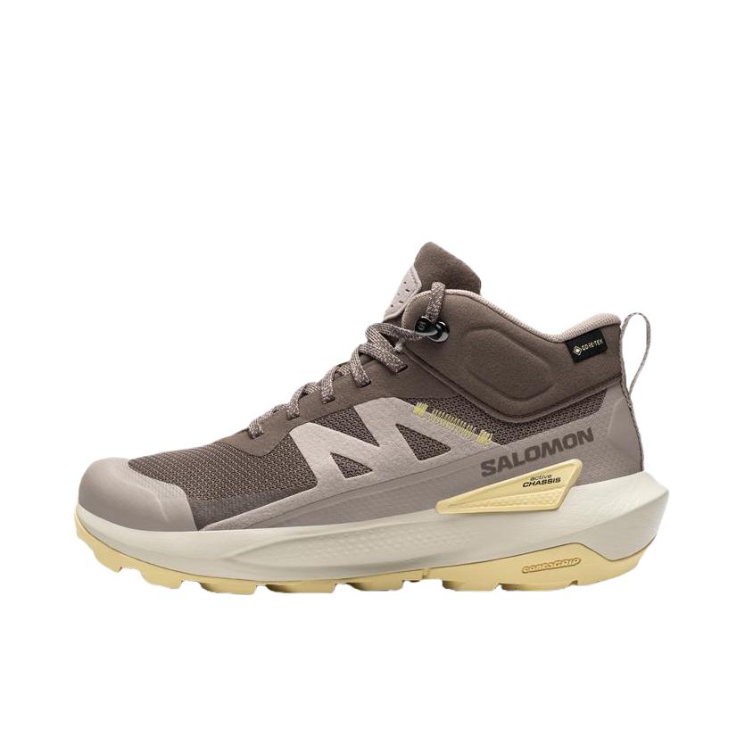 推荐商品：Salomon/萨洛蒙 Elixir Activ Mid GTX 防水 缓震透气 稳定支撑 防滑耐磨 越野徒步 登山鞋 户外鞋 铁灰色