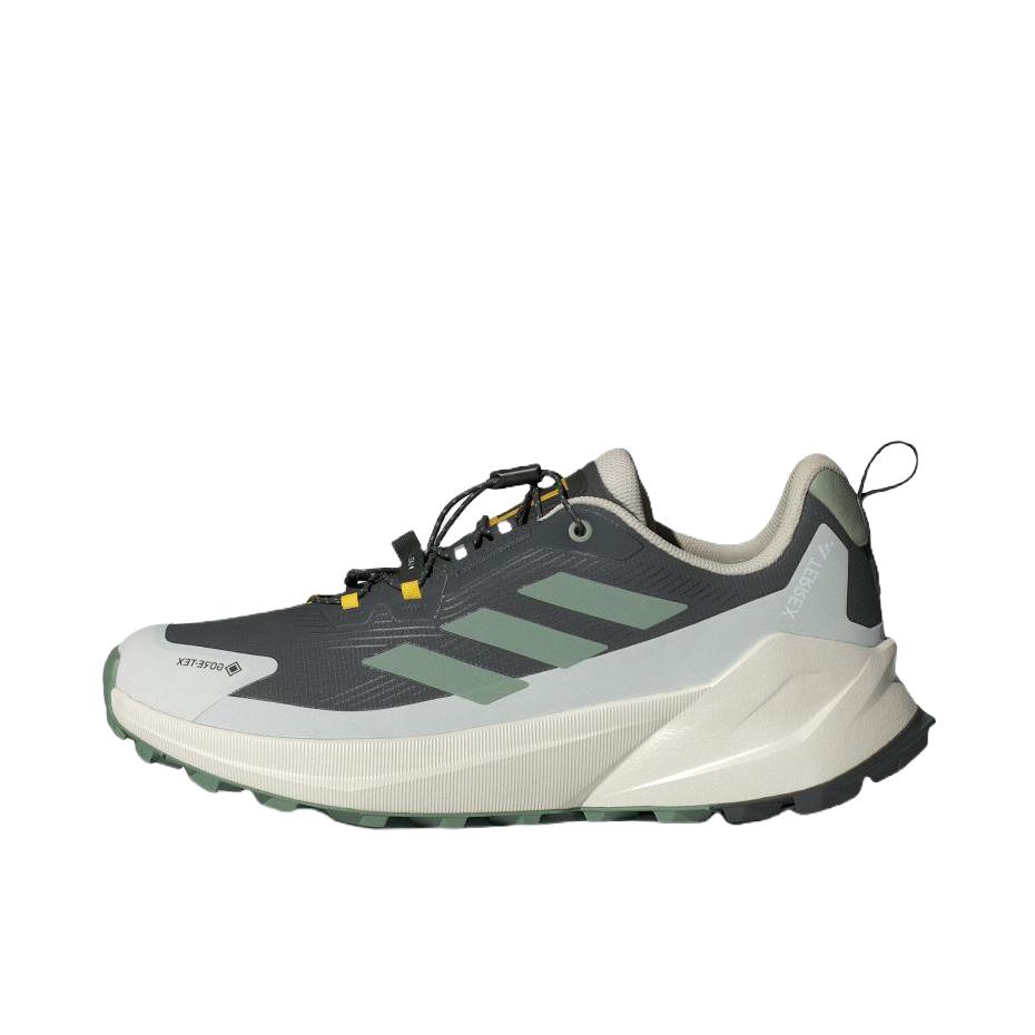 推荐商品：adidas  2.0 Gore-Tex  减震透气 防滑耐磨 舒适轻便 低帮 时尚百搭 国家地理联名 户外鞋 碳黑/银灰绿/轨道灰