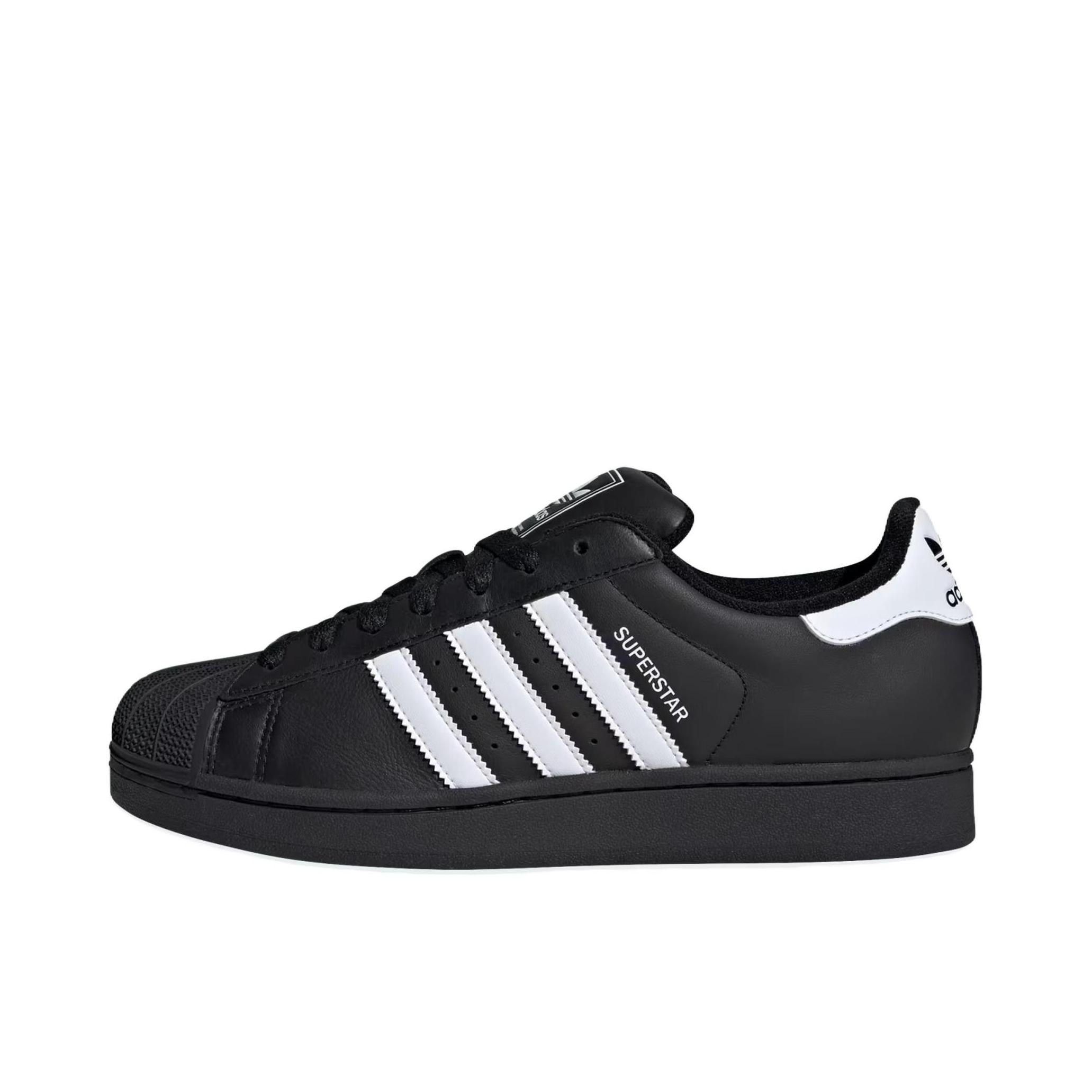 adidas Originals Superstar 板鞋 轻便贝壳头薄底 黑色/白色
