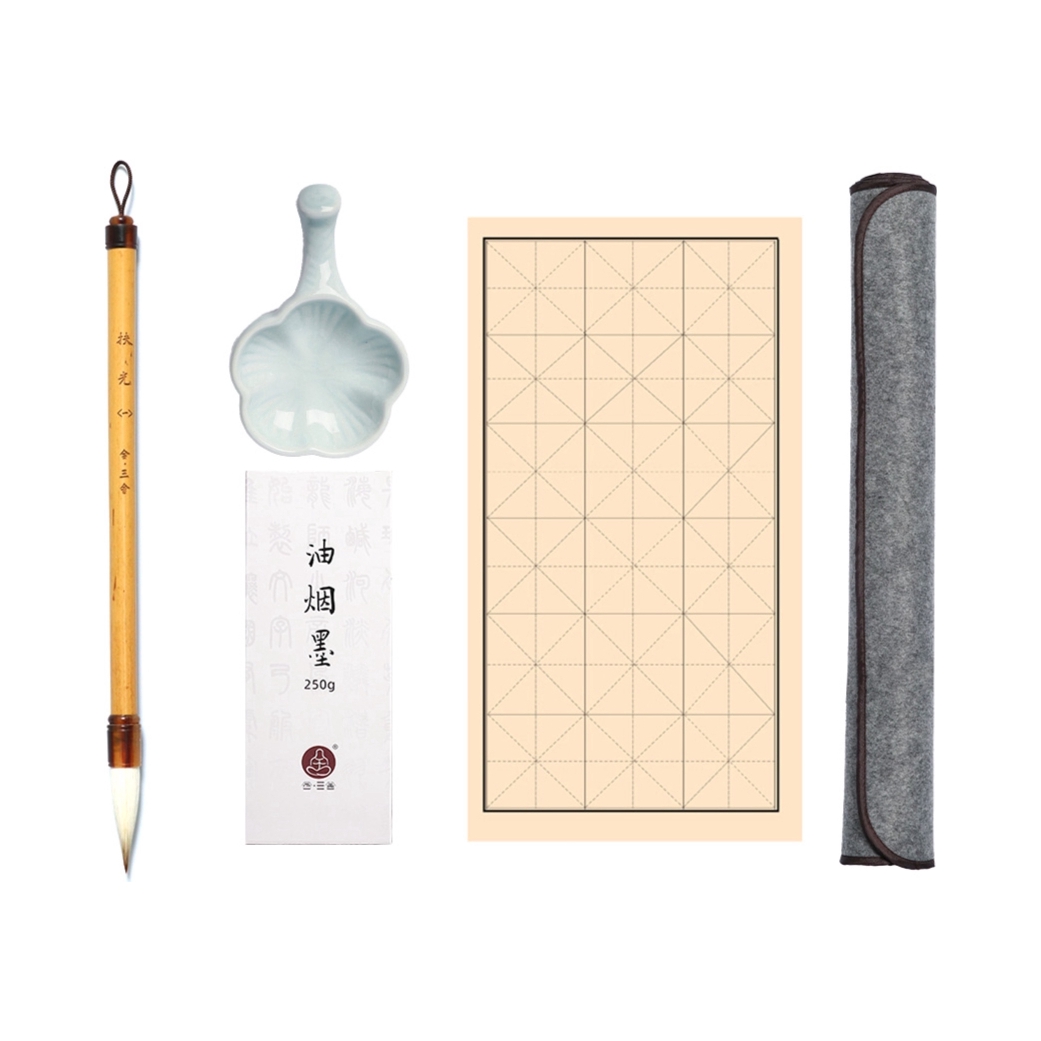 推荐商品：合三舍 扶光系列 兼毫 毛笔配件组合套装 学生书法专用初学者