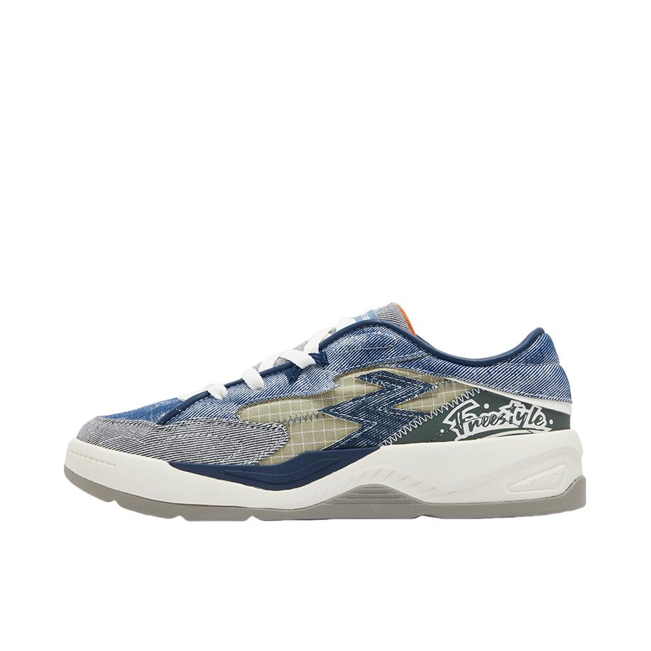 推荐商品：361度 BIG3 百搭 厚底 革面 板鞋 仿古灰蓝/莲子白