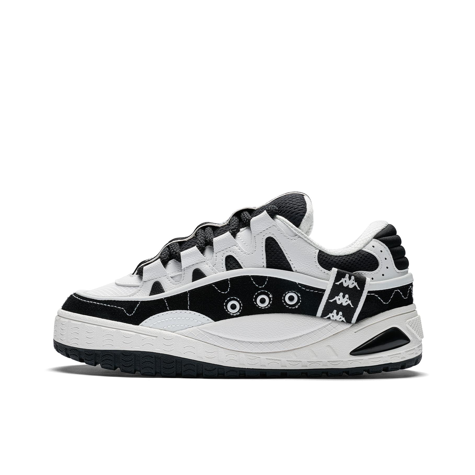 推荐商品：Kappa 防滑耐磨 低帮 舒适软底 厚底 时尚潮流 复古 板鞋 K0FW5CC95P 白色/黑色 