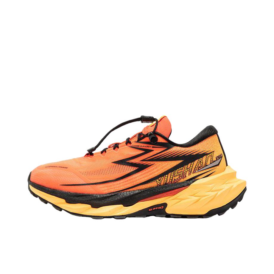 推荐商品：361度 驭山2.0pro 跑鞋 系带橡胶防滑耐磨减震透气舒适百搭软底 萤光橙/曜石黑