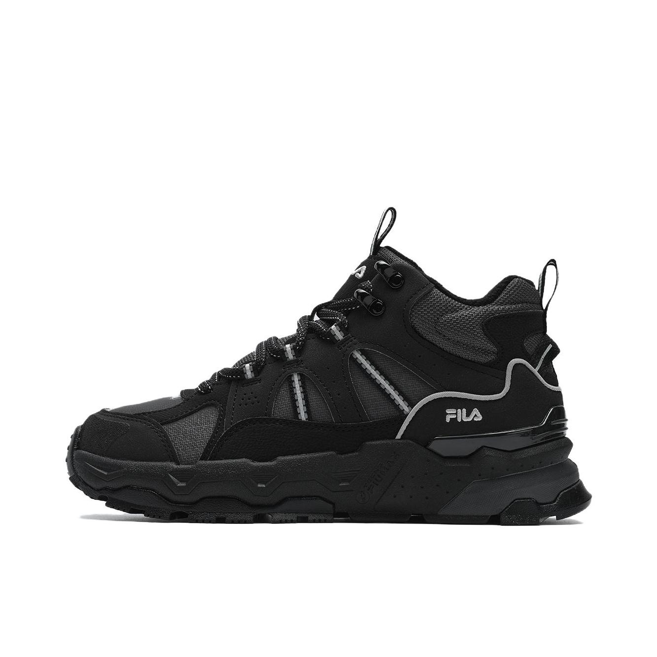 推荐商品：FILA/斐乐  Trek 1S  防滑耐磨 舒适减震 网布 运动休闲 织物 合成革 复古  老爹鞋 加绒/女款/黑色