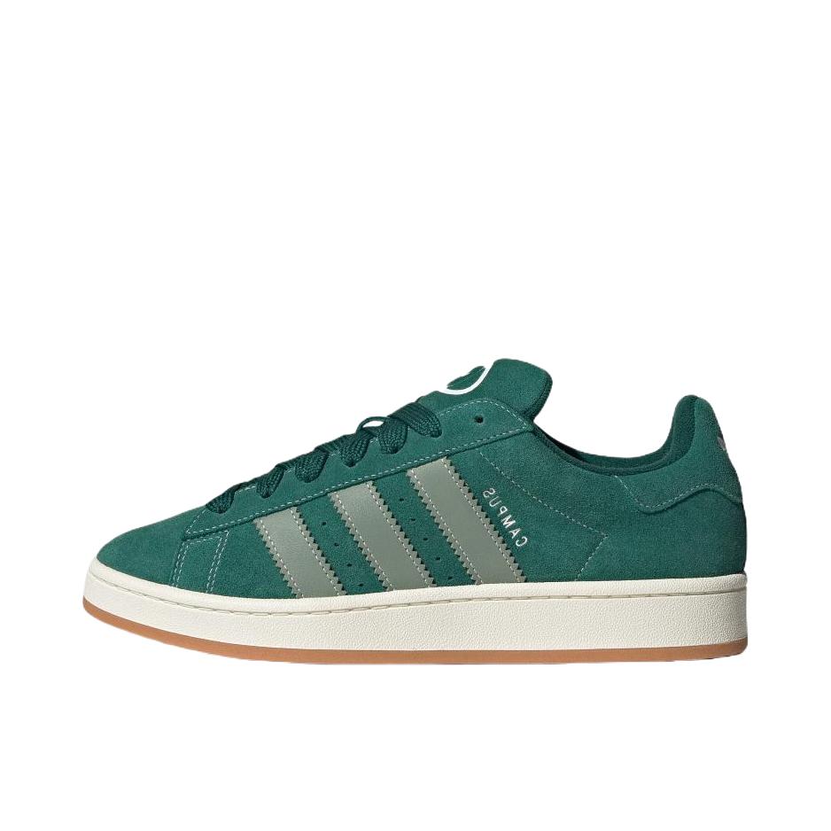 推荐商品：adidas Originals Campus 00s 板鞋 面包鞋 复古缓震透气轻便薄底贴合耐穿圆头包裹性平跟支撑 森林绿/银灰绿/汉玉白
